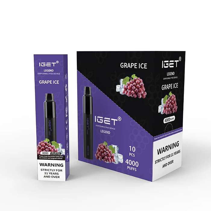 10 X Grape Ice IGet Legend 4000 Puffs Disposable Vape