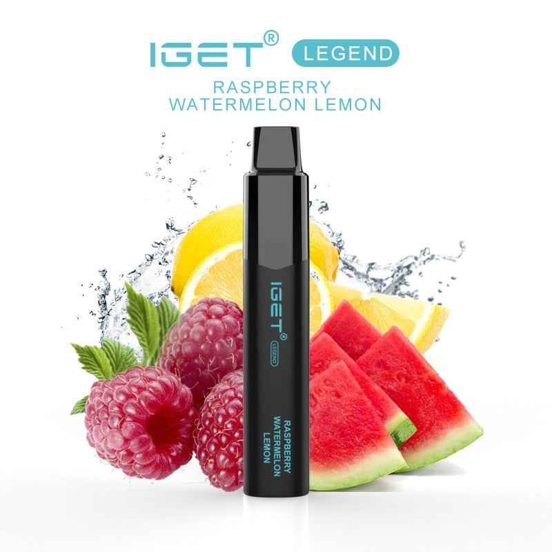 Raspberry Watermelon Lemon IGet Legend 4000 Puffs Disposable Vape