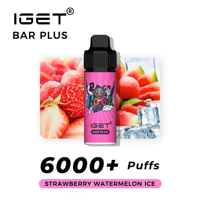 Strawberry Watermelon Ice IGet Bar Plus 6000 Puffs
