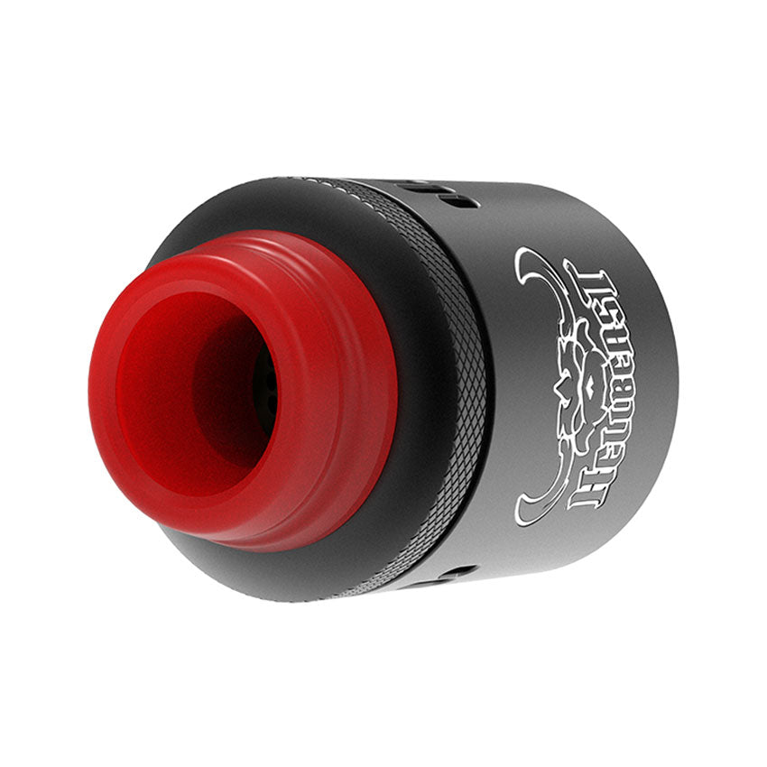 HellBeast RDA Atomizer - Hellvape black with red drip tip