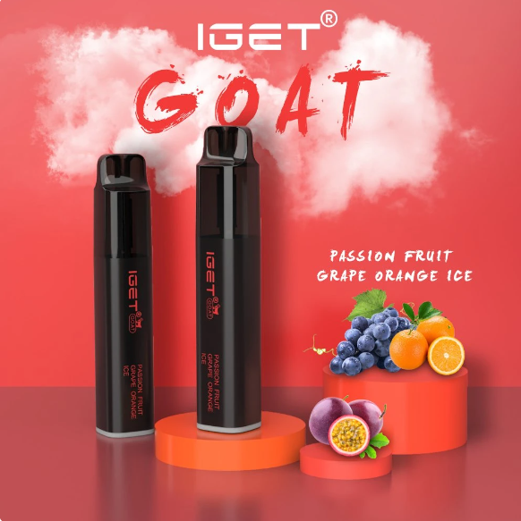 Passionfruit Grape Orange Ice IGet Goat 5000 Puffs Disposable Vape